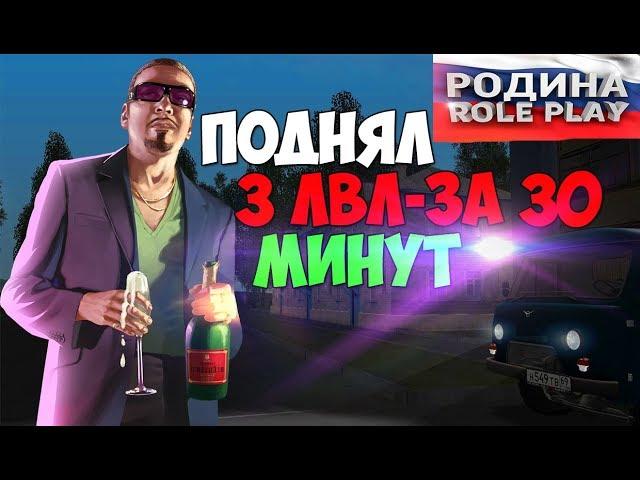 КАК АПНУТЬ 3 ЛВЛ ЗА 30 МИНУТ? РОДИНА РП КРМП