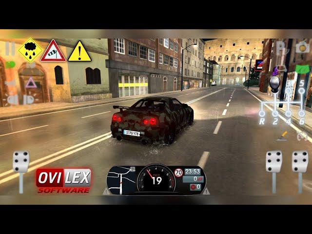 Driving School Sim 2020 - GamePlay #20 (Rainy Weather| FULL Tour of Rome Update Map| MANUAL CLUTCH)