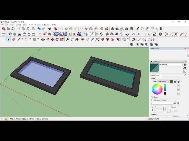 Create a glass in Sketchup