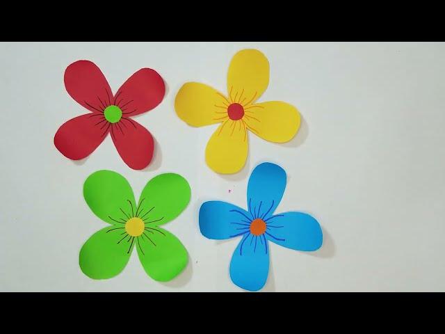 Easy Paper Flower Making Craft | How To Make Paper Flower | Beautiful Flower Paper.