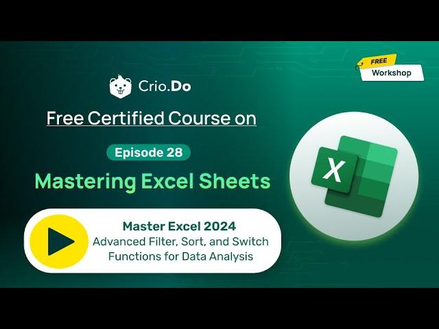 Master Excel 2024: Advanced Filter, Sort, and Switch Functions for Data Analysis