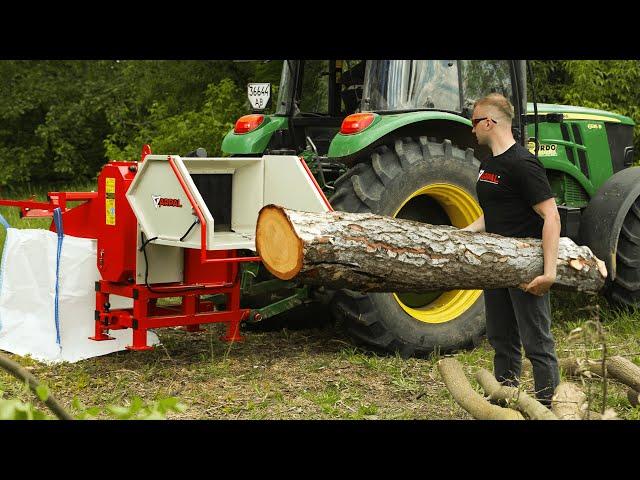 FREE FIREWOOD: 14m³ per Hour with the Most Powerful Wood Chipper EVER!