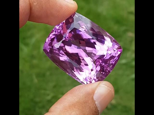 Flawless 190.40 Carats Deep Pink Excellent Cushion Shape Kunzite from Afghanistan