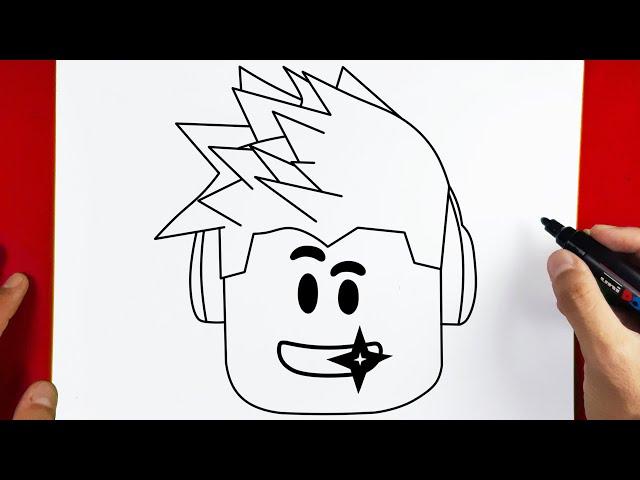 How to Draw Roblox Head Character