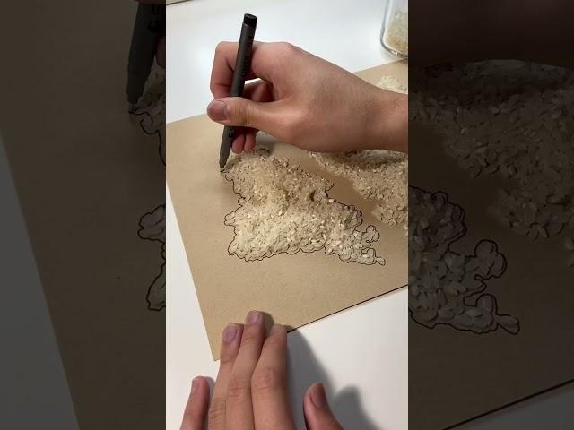 Making a fantasy map out of rice! #art #shorts