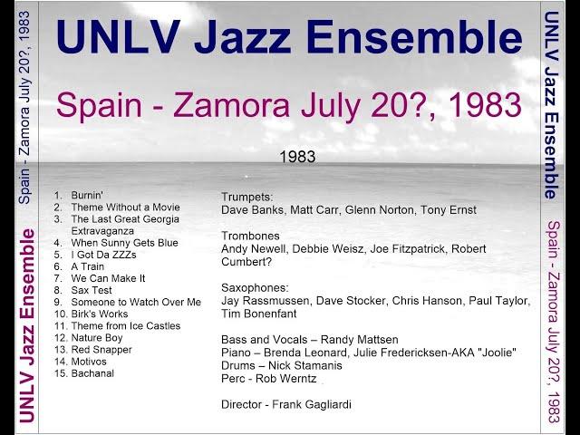 UNLV Jazz Ensemble I Live in Zamora, Spain July 20, 1983