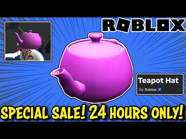 SPECIAL SALE! - Get This TEAPOT HAT on Roblox - 24 Hours ONLY!