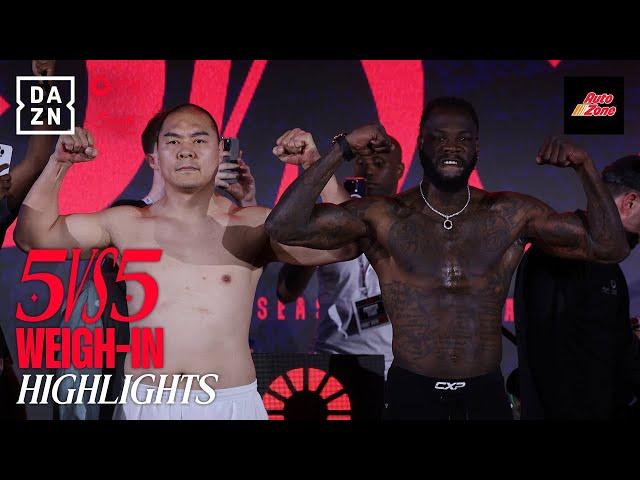 WEIGH IN HIGHLIGHTS | Queensberry vs. Matchroom 5v5 Feat. Deontay Wilder vs. Zhilei Zhang