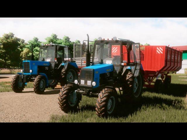 Farming Simulator 22 / Карта Кошмак / #23 Уборка кукурузы на силос МТЗ-82/1025, Claas Jaguar 900