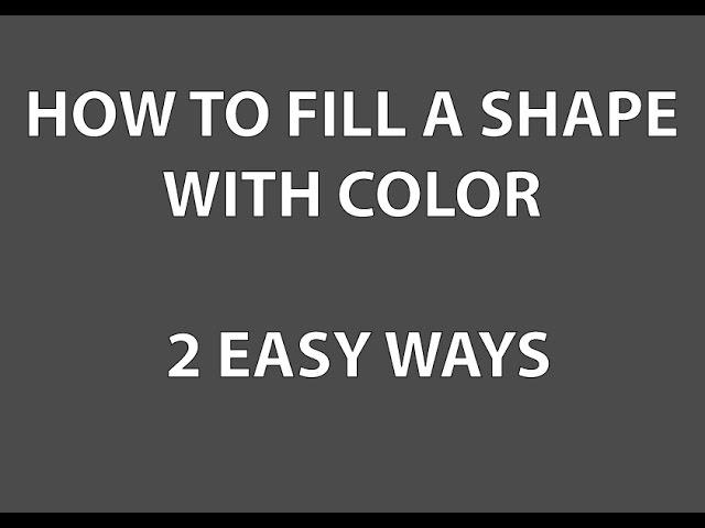 Adobe Illustrator Tutorial: filling a shape with color 2 easy ways