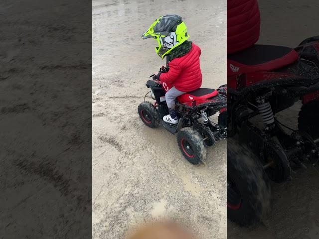 3 years mini quad atv 49cc drift #mud #quad #offroad #rally