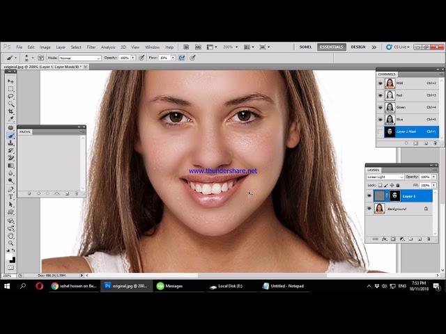 High-End Skin Retouching  in Photoshop in 6 minutes