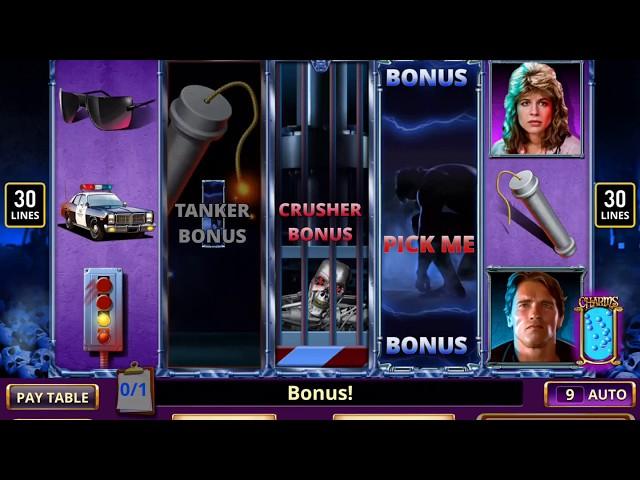 THE TERMINATOR Video Slot Casino Game with a CRUSHER BONUS