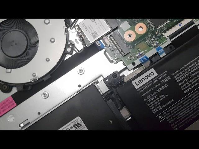 Установка SSD на ноутбук Lenovo s145-15ast, здесь есть слот М2, разборка ноутбука.