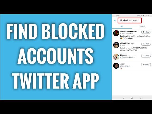 How To Find Blocked Accounts On Twitter App In 2024