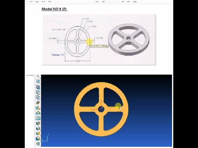 Delcam powershape 3D model wheel, commands | fillet | trim | offset| exrude /tutorial 4 |