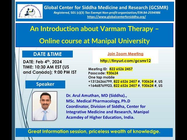 Exploring Varma Therapy | Varma Kalai : A Journey with Dr. Arul Amuthan's | GCSMR