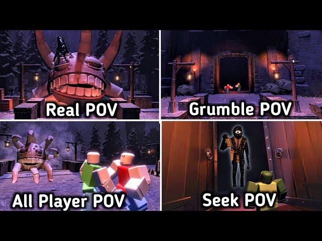 DOORS FLOOR 2 Ending All POV Vs Doors Floor 2 All Ending Players POV Cutscenes | Seek Grumble