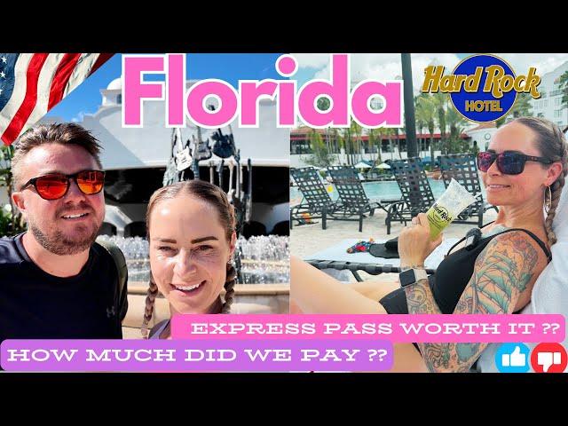 FLORIDA VLOG | Hard rock Hotel | Testing express passes | room tour and pool