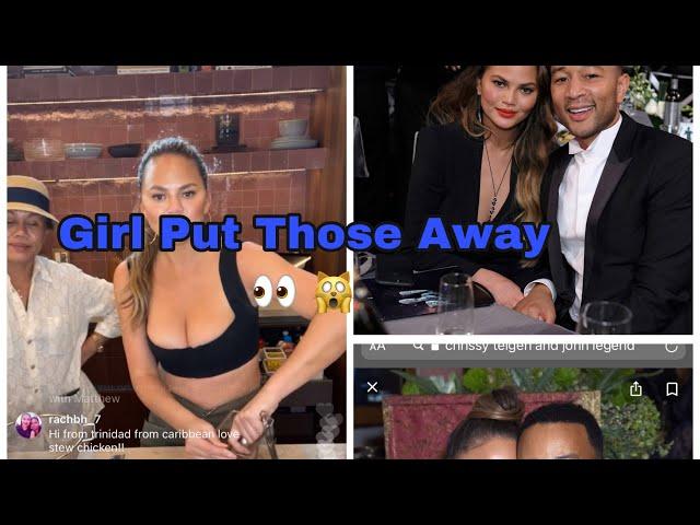 Chrissy Teigen Nip Slip & John Legend Naked Instagram Live