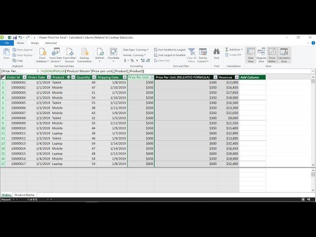 Calculated Column in Power Pivot (LOOKUPVALUE Vs RELATED)