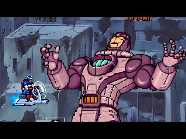 Captain America & The Avengers All Bosses (No Damage With Ending) Arcade