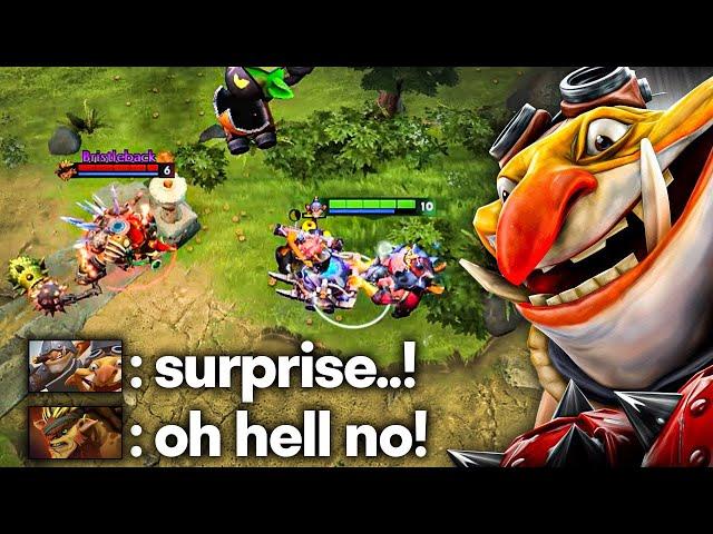 THE MOST DANGEROUS HERO IN DOTA 2 WANTS TO GANK TECHIES?? EXPLOSION!!!!