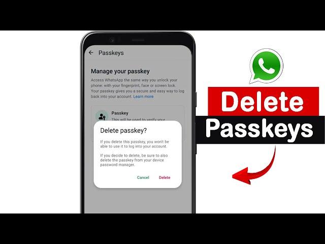 WhatsApp Passkey Delete Kaise Kare | How to Remove a Passkey on WhatsApp