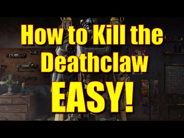 Fallout 4 Gameplay - How to Kill the Deathclaw EASY! (Survival Difficulty, No Chems, No Companion)