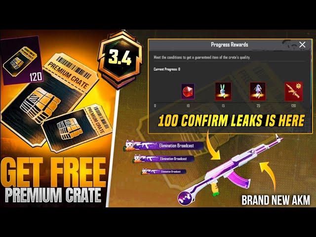 Premium Crate Confirm Leaks Is Here |  Level 7 New Upgradable AKM | Premium Release Date | PUBGM