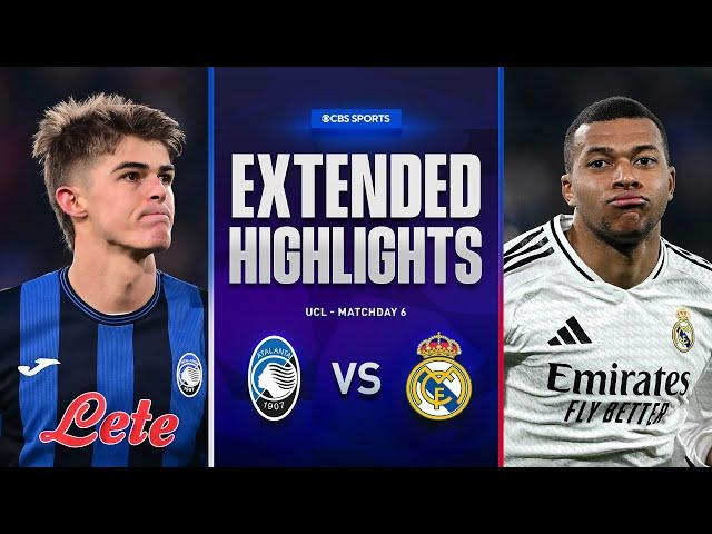 Atalanta vs. Real Madrid: Extended Highlights | UCL League Phase MD 6 | CBS Sports Golazo