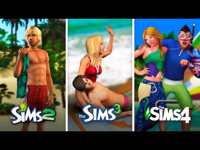 Holidays on the islands at The Sims | 3 parts comparison