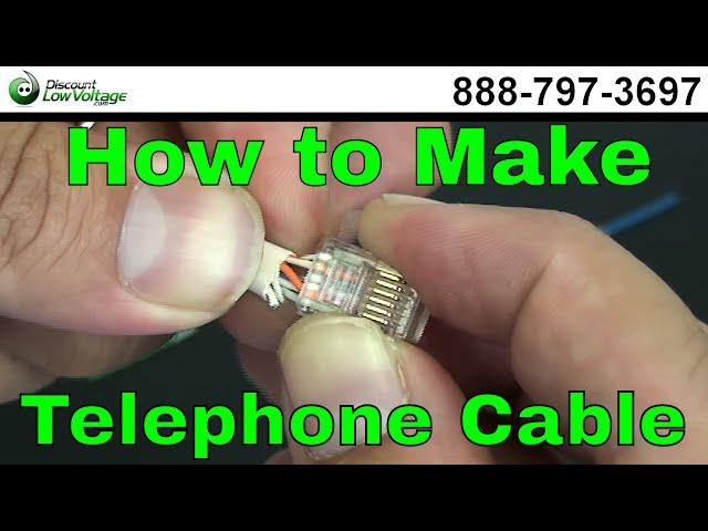 How to make a Telephone Cable - USOC RJ11 RJ45