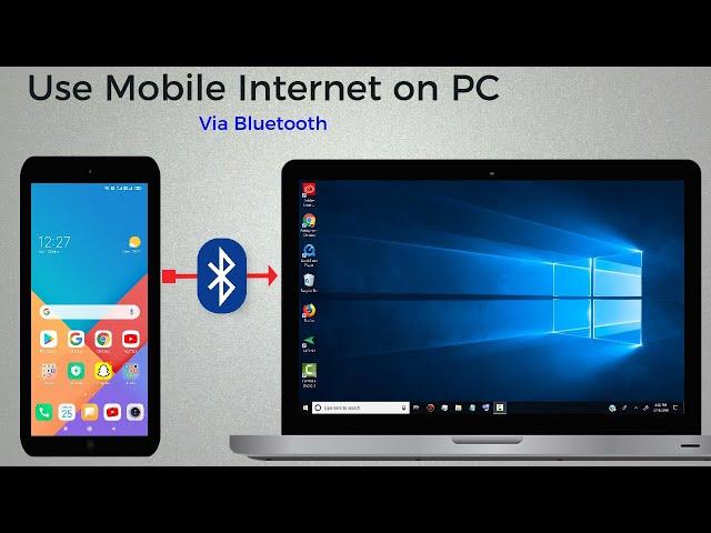 how to connect internet from mobile to Laptop via Bluetooth tethering android to pc