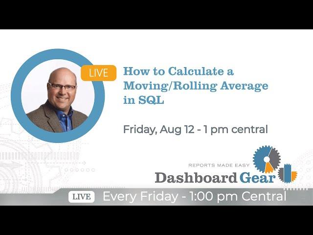 How to Calculate a Moving/Rolling Average in SQL