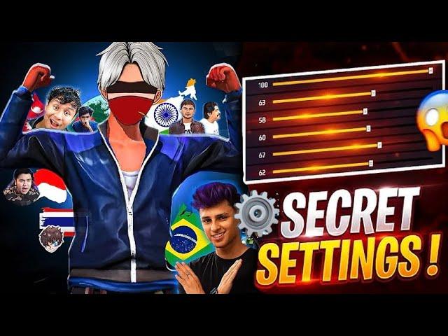 Secret Headshot trick - Best freestyle player setting + 3 finger hud  All Streamer ft-