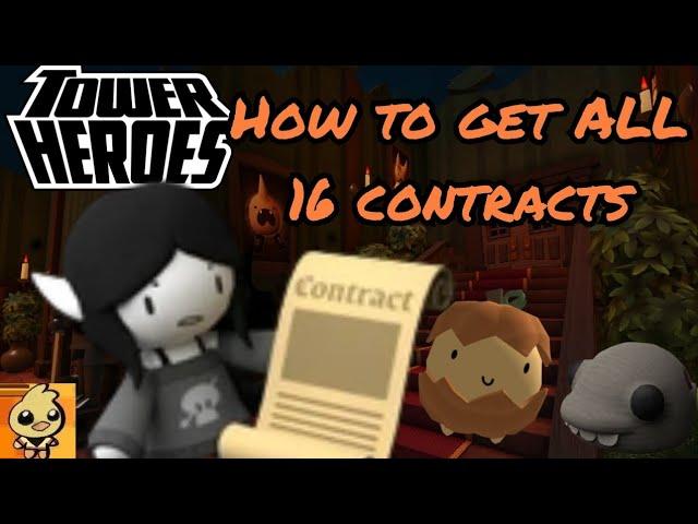 how to get ALL 16 HALLOWEEN CONTRACTS (tower heroes)