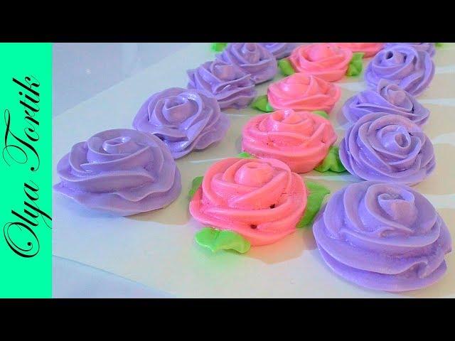 ROSES from meringue master class How to make a rose BEZE MK /// Olya Tortik Home Confectioner