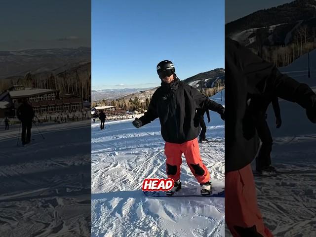 Simple tip to improve your beginner snowboard turns #snowboarding