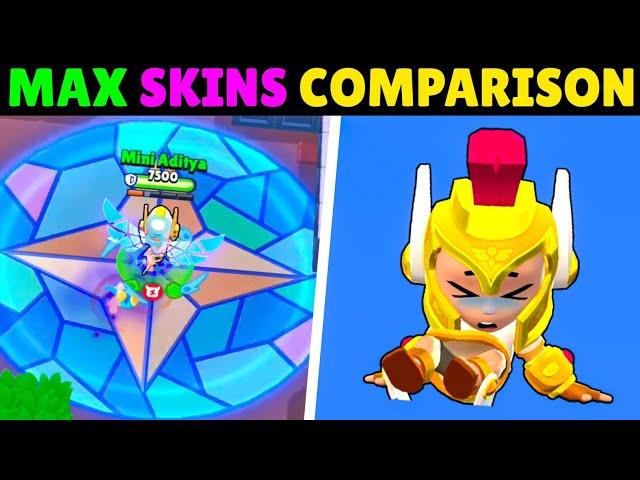 Brawl Stars Max Skins Comparisons | Angel Max Vs Hermes Max