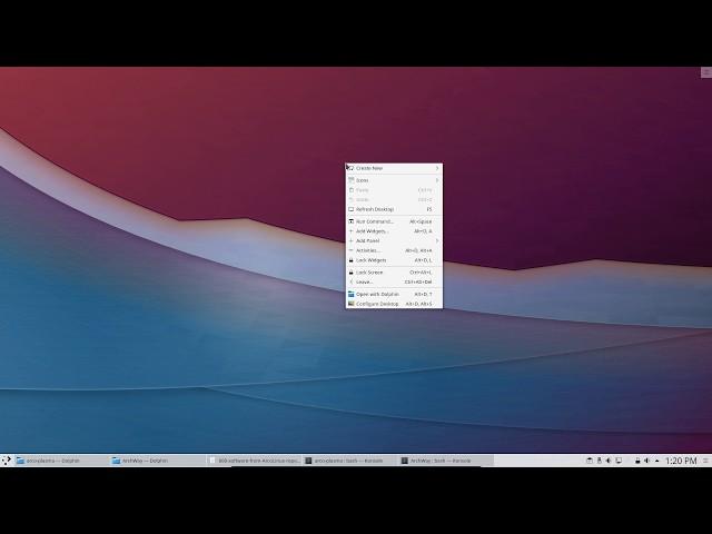 Arch Linux : 62 Arch Linux Kde or Plasma installation with the spices from ArcoLinux