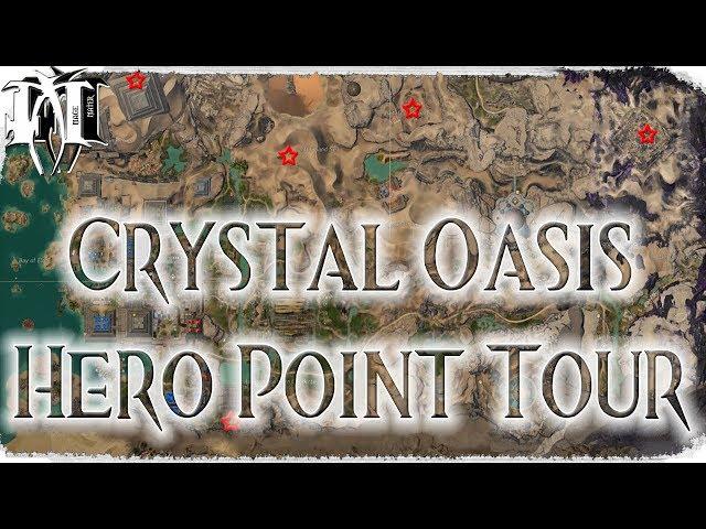 GW2  Path of Fire  Crystal Oasis  Hero Point Tour 