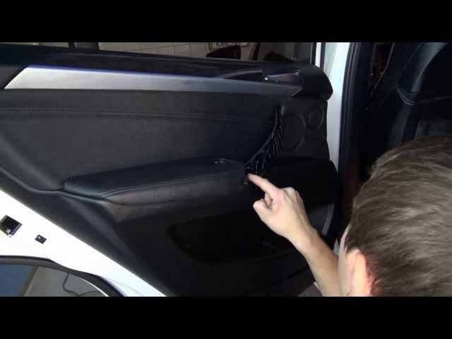 Removing BMW X5 E70 Door Panel Removal (разборка двери)