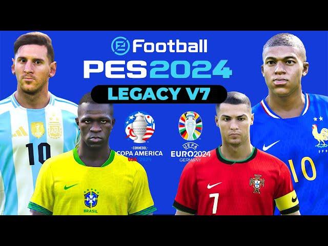 PES 2024 LEGACY V7 | Option File PES 2021 actualizado al 2024 || Tutorial PS4 - PS5 - PC