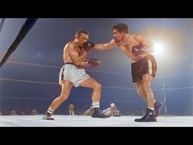 Carmen Basilio vs. Tony DeMarco I - 1955 COLORIZED