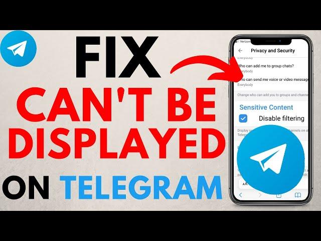 How to Fix Can't Be Displayed in Telegram - Fix This Channel Cannot Be Displayed Telegram