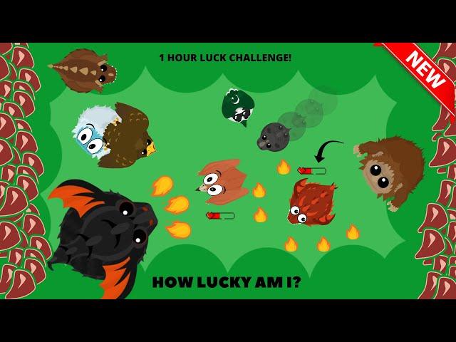 MOPE.IO 1 HOUR LUCK CHALLENGE! RARE ANIMALS CHALLENGE! How Lucky Am I?