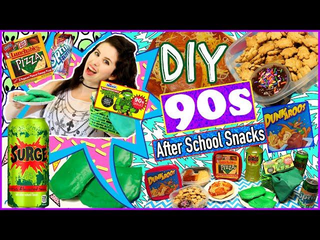 Back To School: DIY 90s After School Snacks! | DIY Dunkaroos, Surge, Lunchables & More!