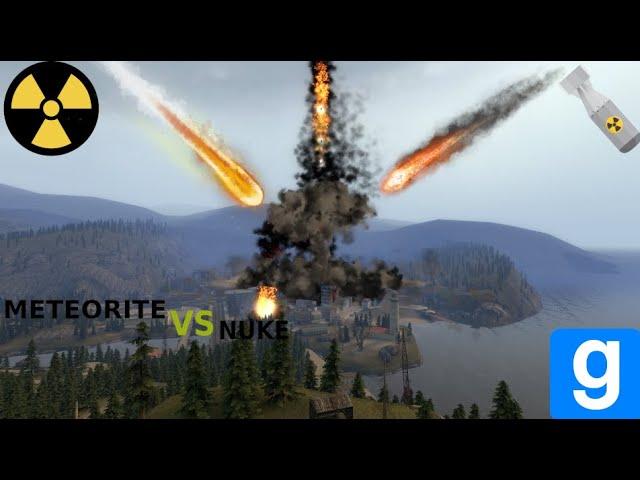 Garry's mod METEORITES VS NUKES !