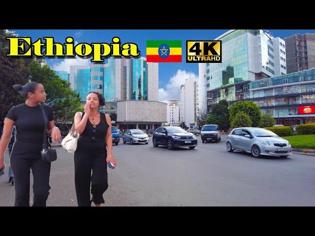 ለየት ያለችውን ቦሌ መድሃኒአለምን ማምሻዉ ላይ| Addis Ababa Walking Tour Bole Medehanealm 2 [4K] 